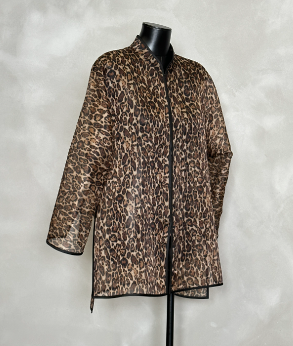 Leopard print | New Chinese fashion design sense | Versatile and fashionable light luxury | Shirt top A4485