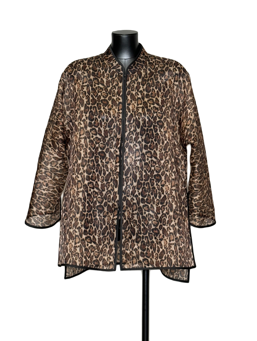 Leopard print | New Chinese fashion design sense | Versatile and fashionable light luxury | Shirt top A4485