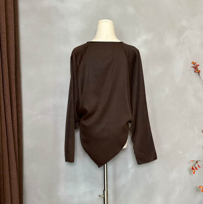 Spring & Autumn Luxurious Mulberry Silk| Comfy Plain Shirt A3794