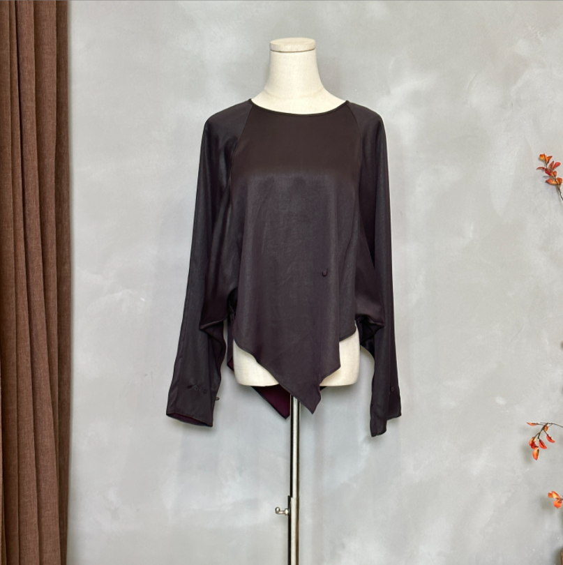 Spring & Autumn Luxurious Mulberry Silk| Comfy Plain Shirt A3794