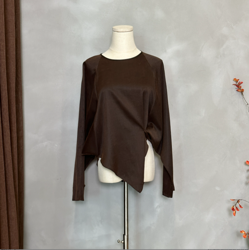 Spring & Autumn Luxurious Mulberry Silk| Comfy Plain Shirt A3794