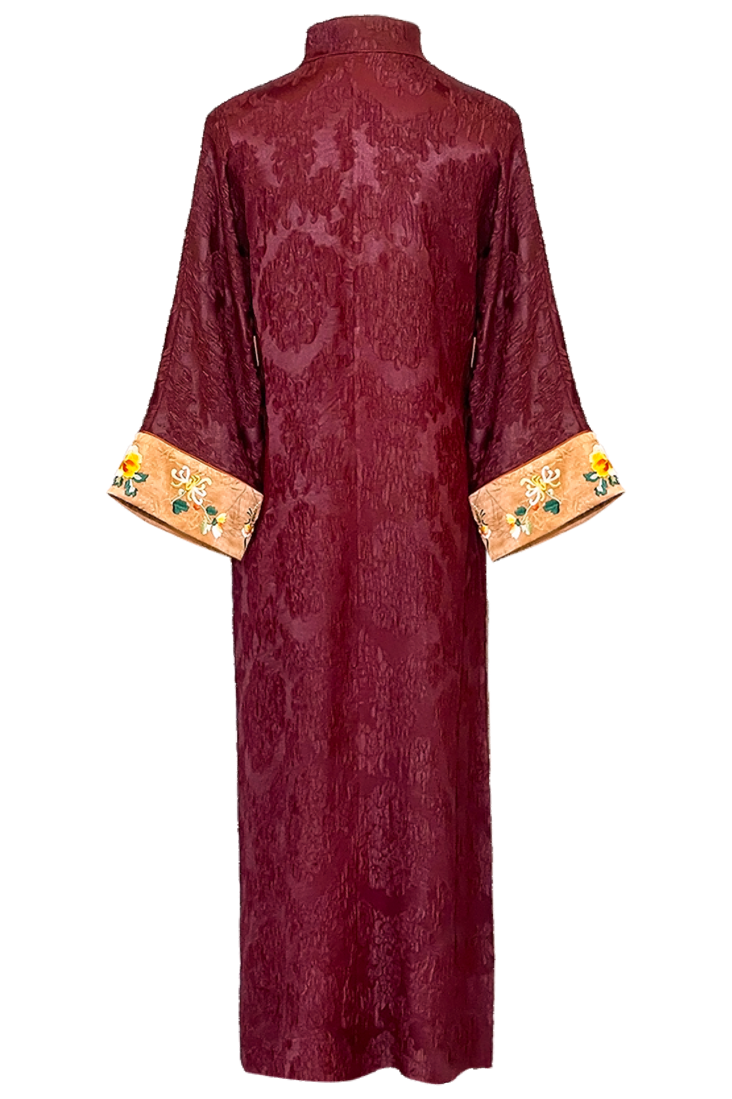 WLIEKAE-Luxurious-Mulberry-Silk | Embroidery-Midi-Dress-with-Side-Slits