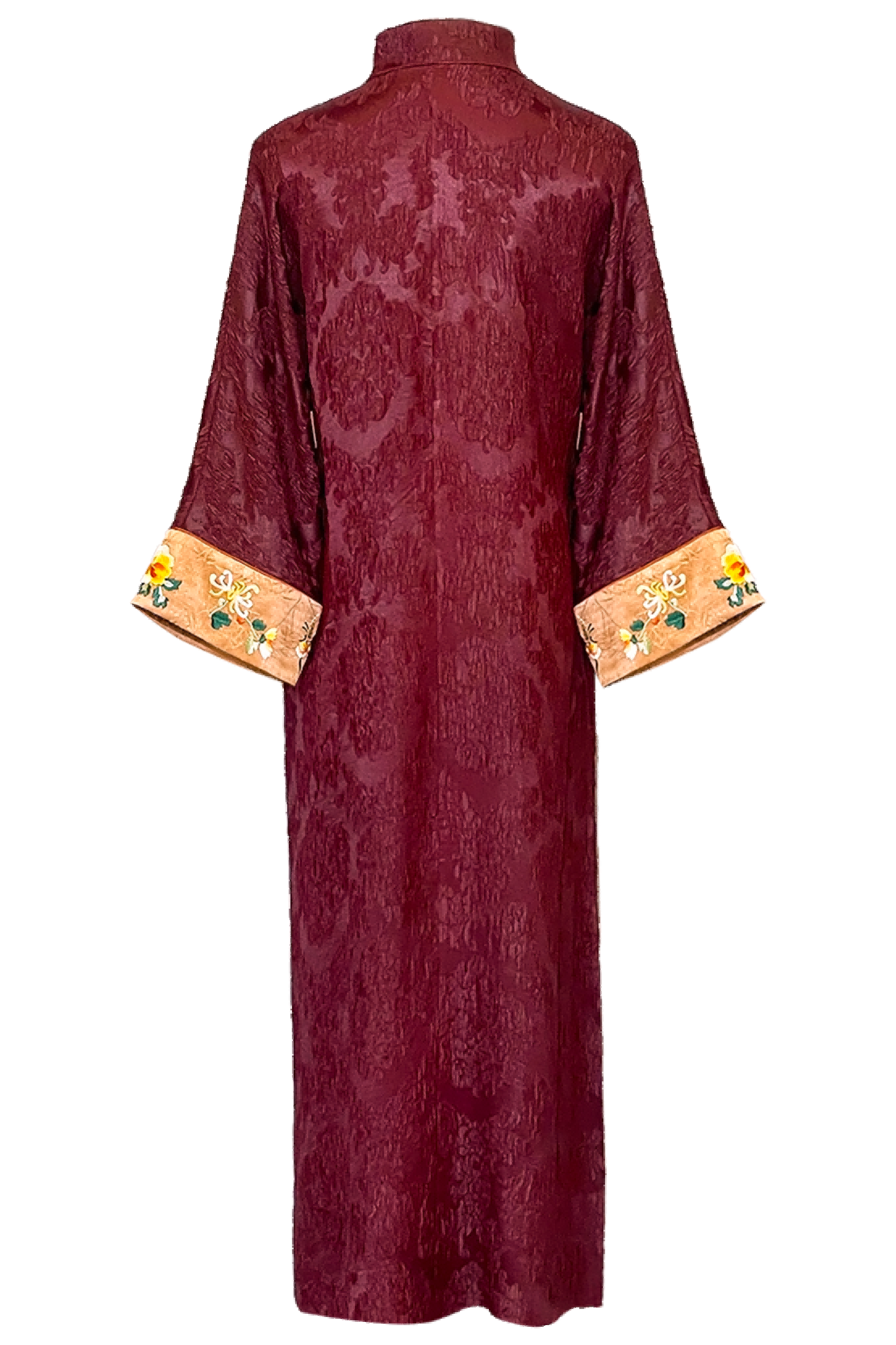 WLIEKAE-Luxurious-Mulberry-Silk | Embroidery-Midi-Dress-with-Side-Slits