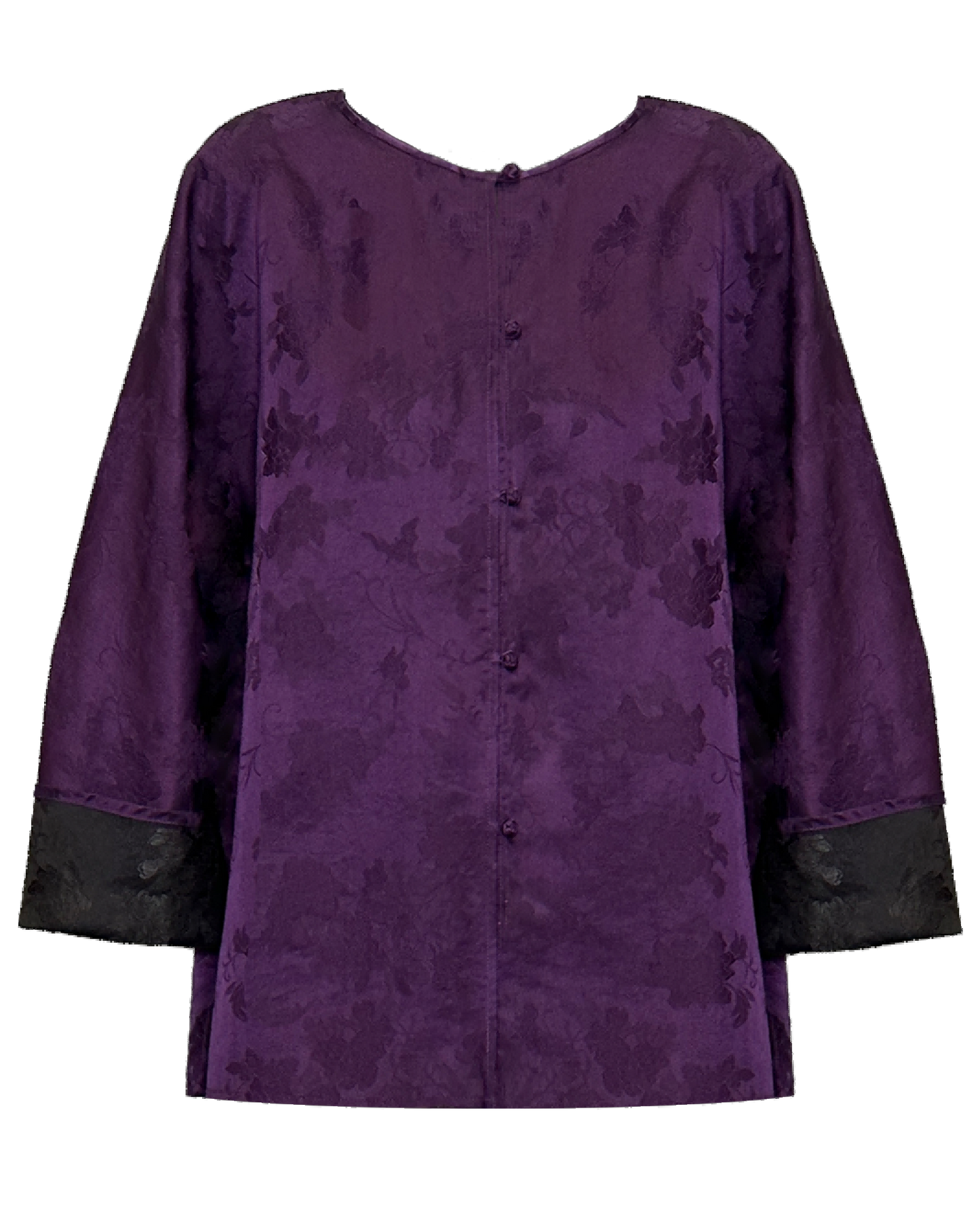 WLIEKAE-Timeless-Basic-Natural-Mulberry- Silk-Coat | Floral-Design-Tang-Dynastic-Shirt | Xiangyunsha-Fabric