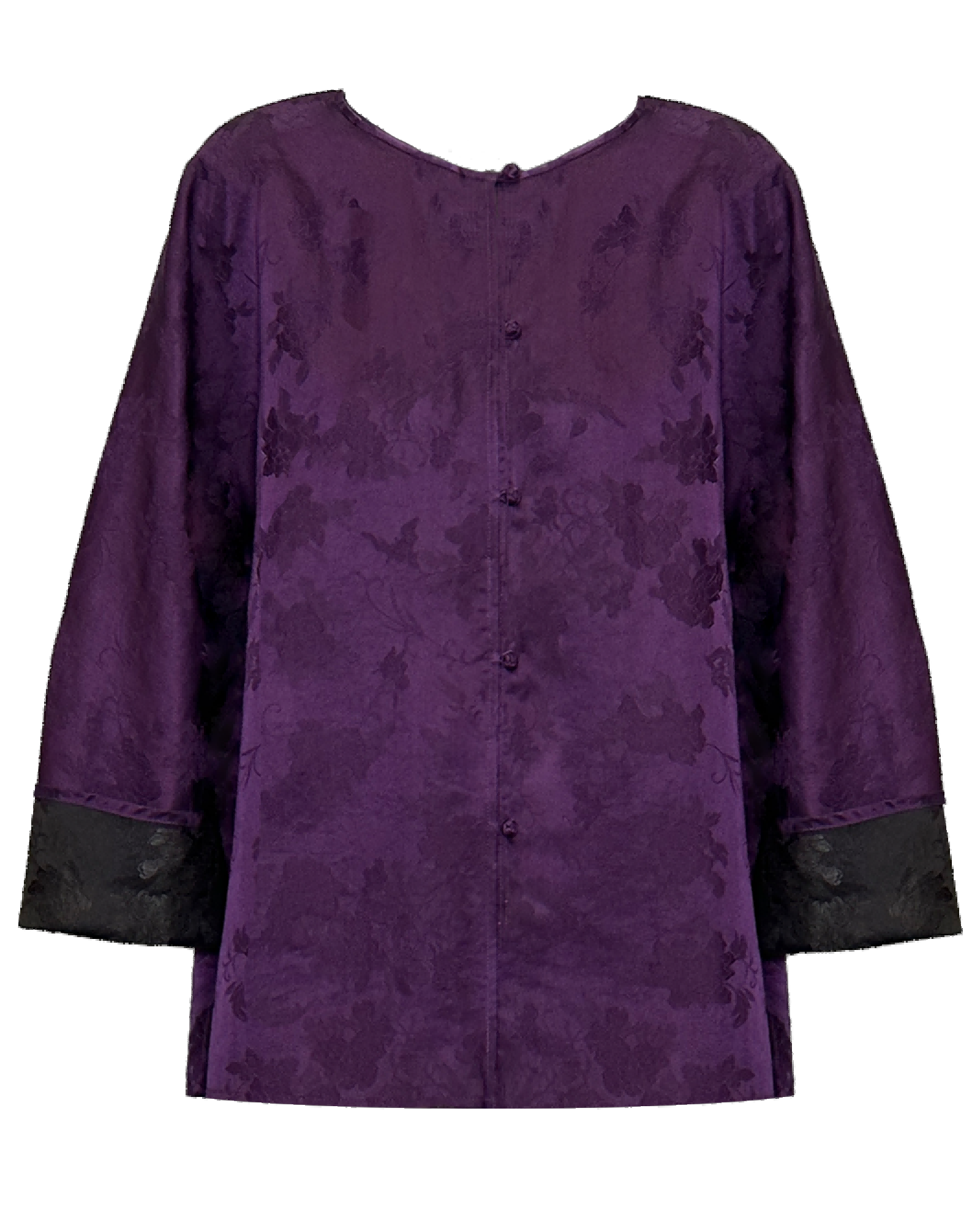 WLIEKAE-Timeless-Basic-Natural-Mulberry- Silk-Coat | Floral-Design-Tang-Dynastic-Shirt | Xiangyunsha-Fabric