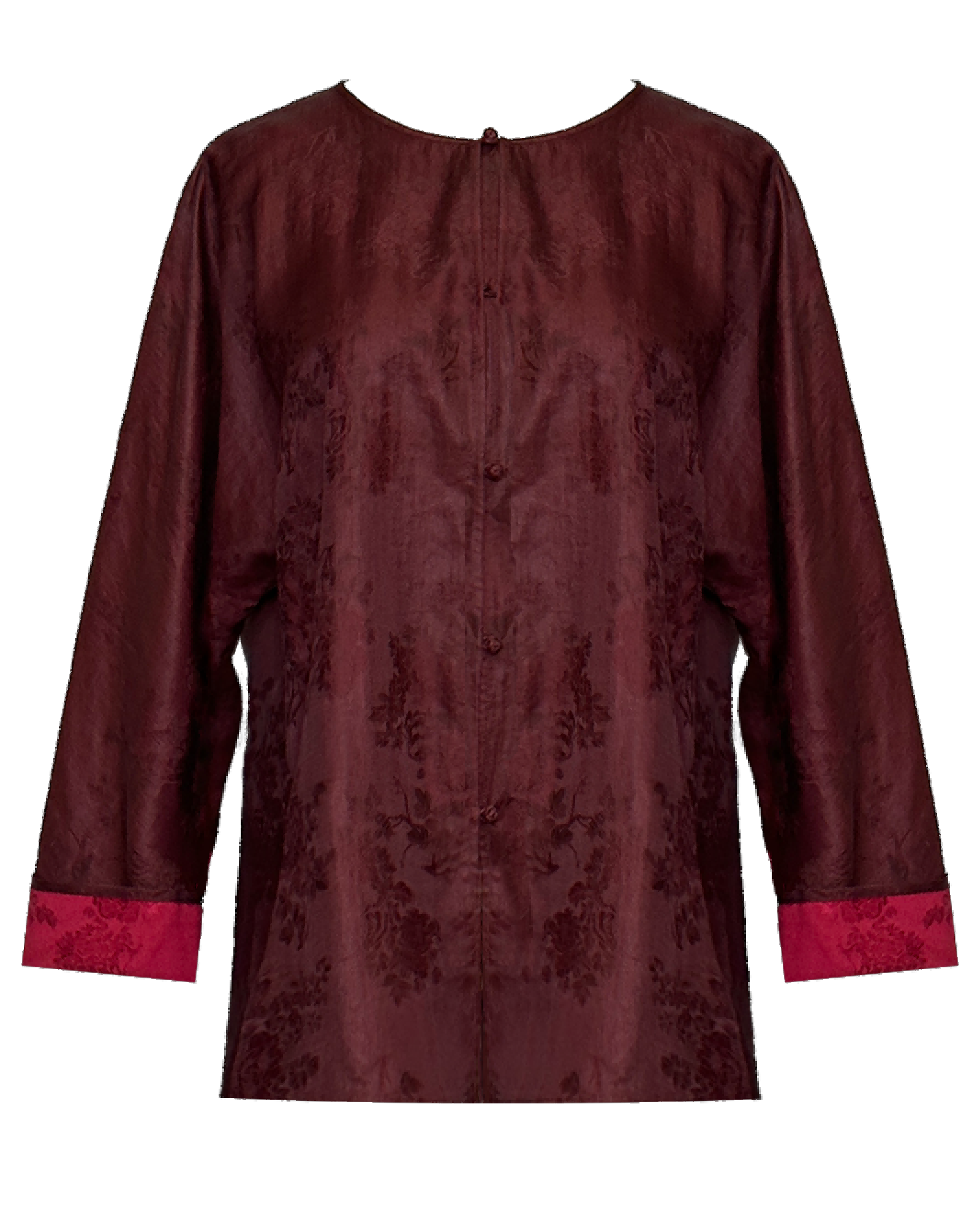 WLIEKAE-Timeless-Basic-Natural-Mulberry- Silk-Coat | Floral-Design-Tang-Dynastic-Shirt | Xiangyunsha-Fabric