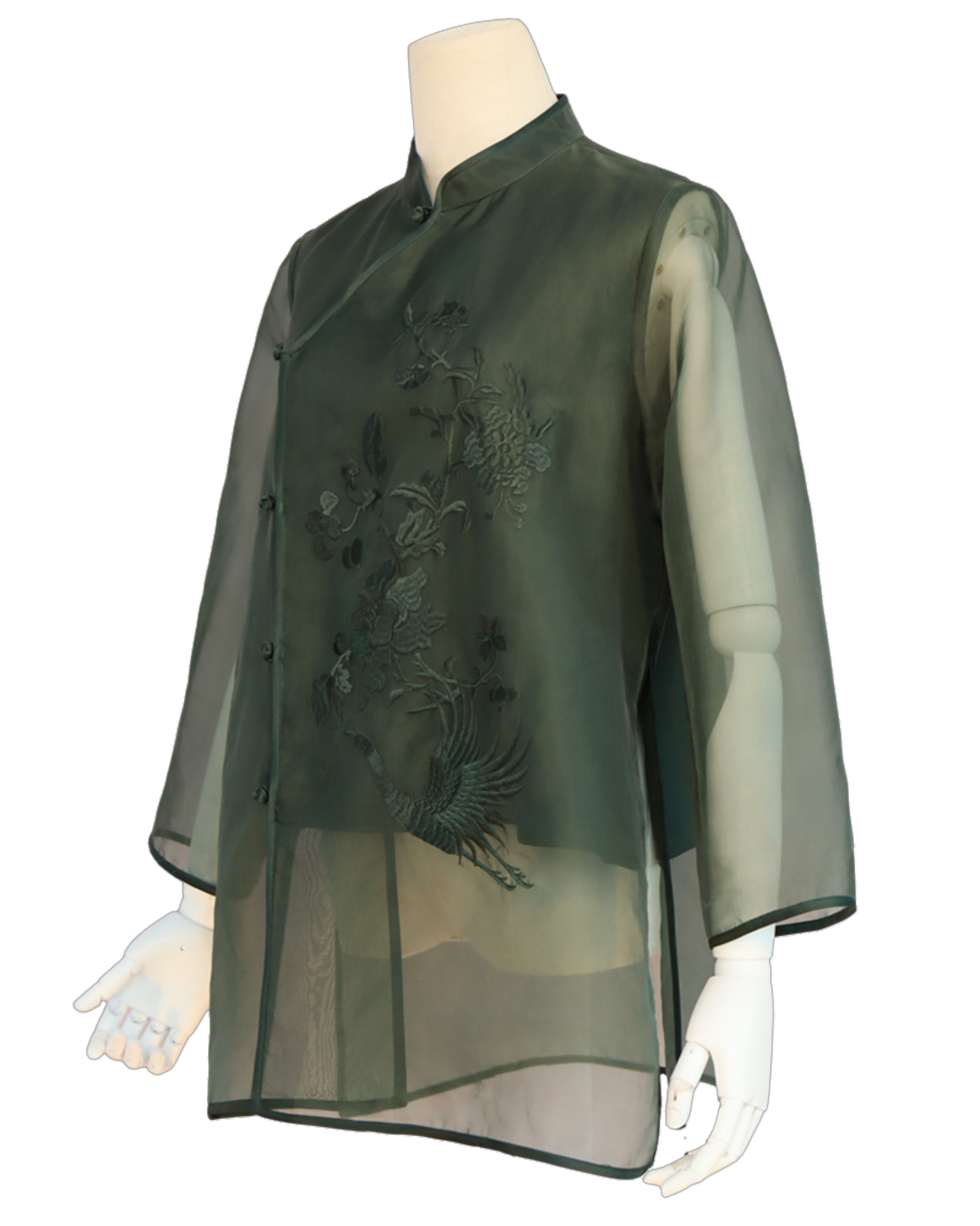 WLIEKAE-Comfy-Mulberry-Silk-Embroidery-Padded-Shirt | Long-Sleeve