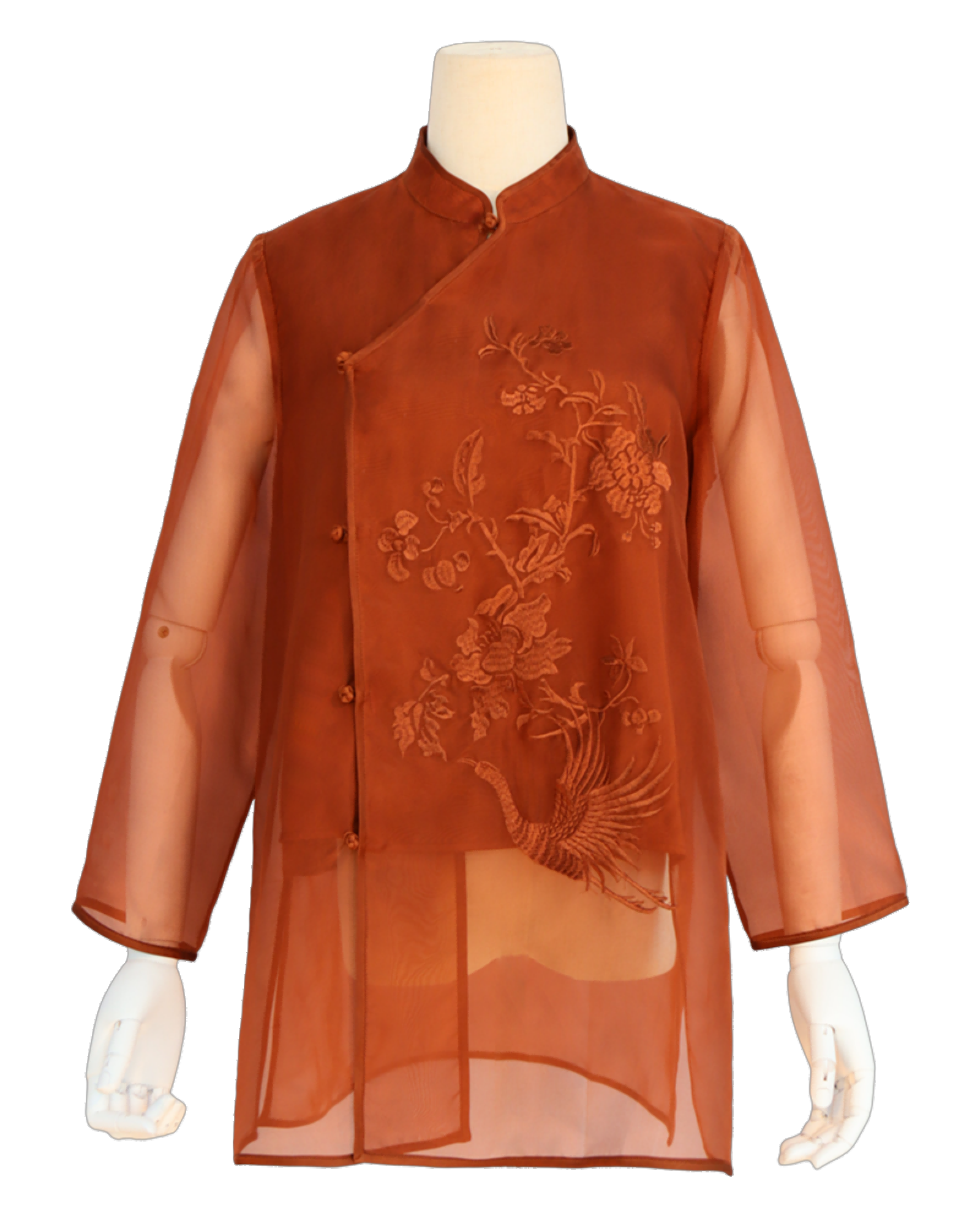 WLIEKAE-Comfy-Mulberry-Silk-Embroidery-Padded-Shirt | Long-Sleeve