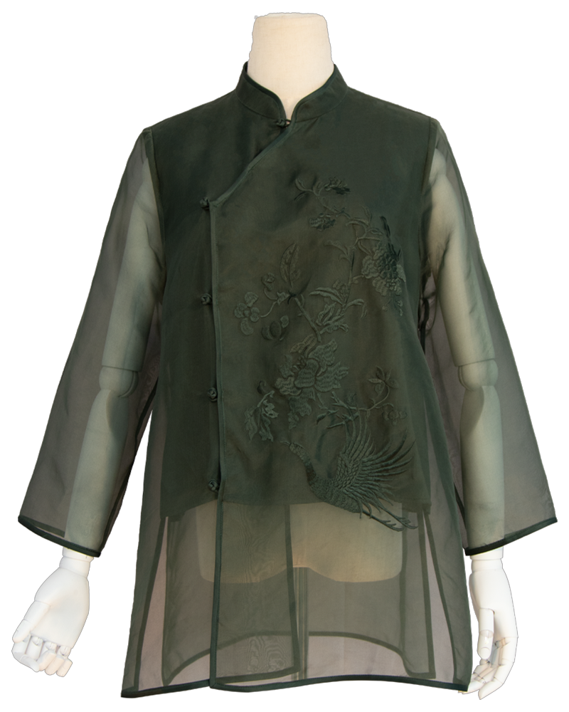 WLIEKAE-Comfy-Mulberry-Silk-Embroidery-Padded-Shirt | Long-Sleeve