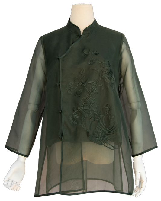 WLIEKAE-Comfy-Mulberry-Silk-Embroidery-Padded-Shirt | Long-Sleeve